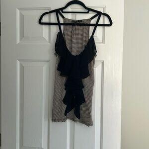 Gold, white and black tank